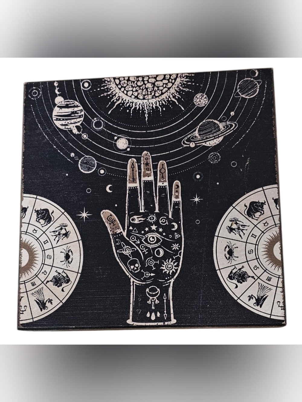 Quill To Paper Palmistry & Celestial Art Wooden Sign